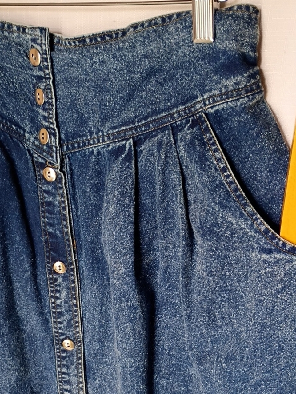 Vintage Women's Skirt Dark Blue Denim Size M - Picture 6 of 7